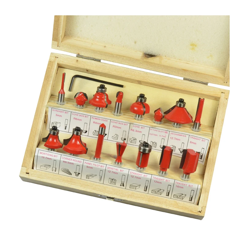 1/4" 6.35mm Wood Router Bits Set Engraving Wood Milling Cutter Wood