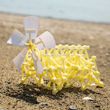 Drop Shipping DIY 3D Puzzle Wind Power Beast Walker Powered Walking Strandbeest Assembly Model Kits Robot Toys For Children Gift