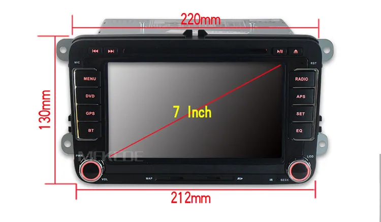 Clearance 7inch Capacitive screen Quad Core HD1024X600 Android7.1 Car Multimedia player for VW Jetta/polo/golf/Passat/Scirocco/Sharan 4