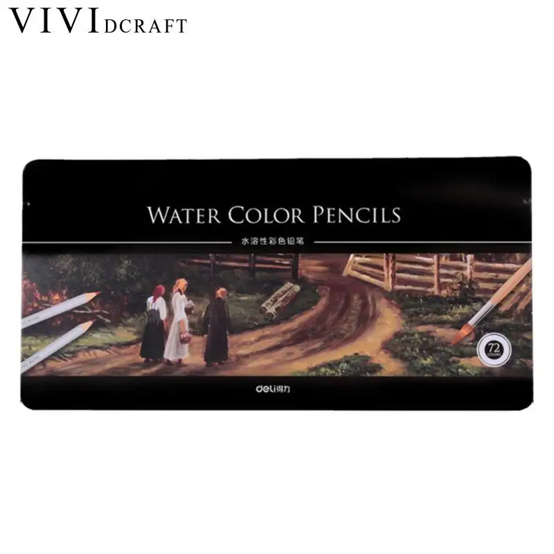 

Vividcraft School Supplies 72 Colors Soft Core Watercolor Pencils Lapis De Cor Professional Water Soluble Color Pencil for Arts
