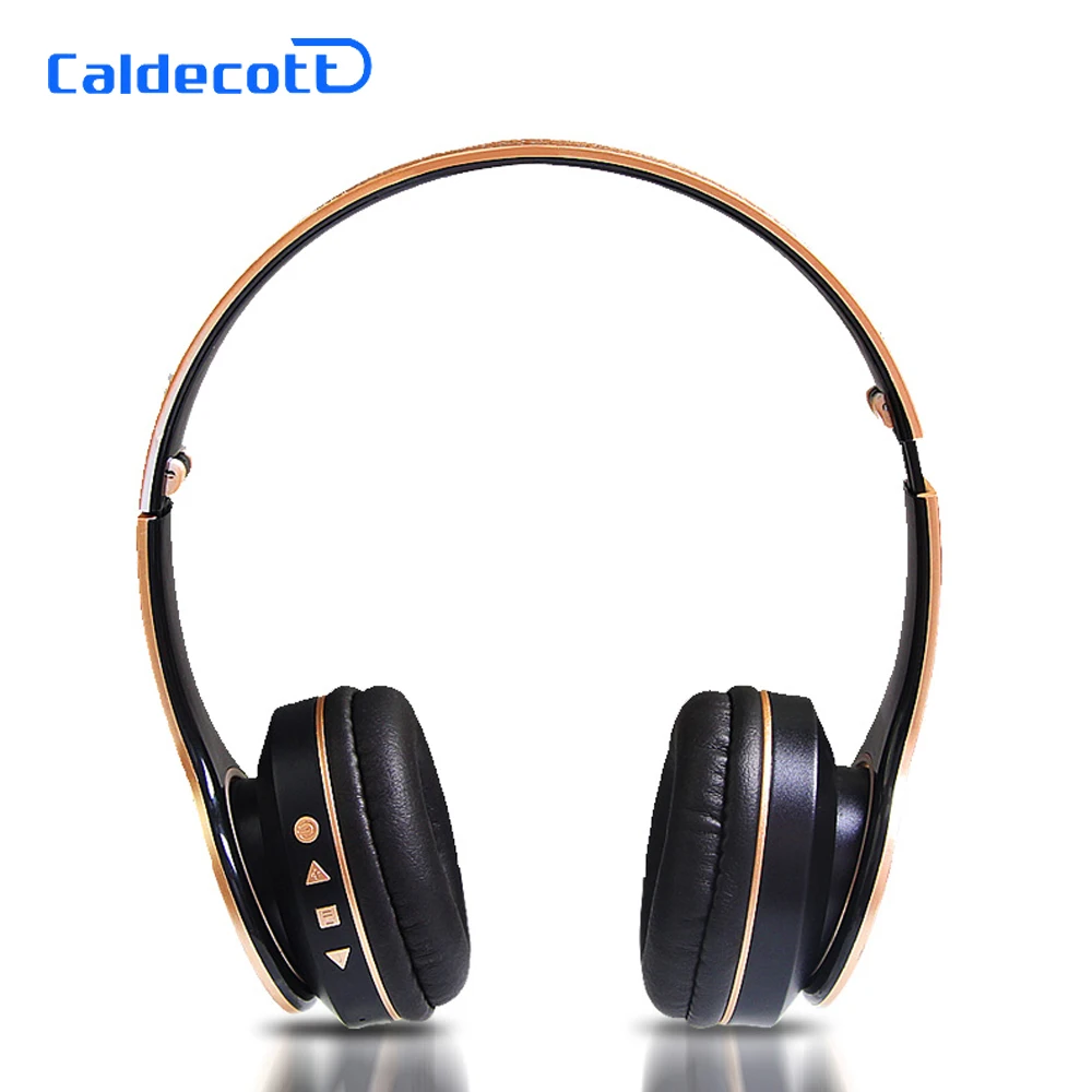 2017 Caldecott Dual Stereo Bluetooth Headphone Mini Wireless Foldable headset TF Card FM Radio Earphone With Mic Mp3 for iPhone |