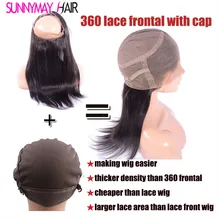 New Arrival 150 Density 8A Grade Brazilian Virgin Hair Straight 360 Lace Frontal With Cap 360 Lace Virgin Hair Lace Frontal Wig