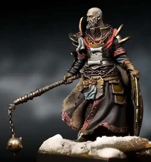 

1/32 Scale Resin Figure Building Kit Medieval warrior 54mm