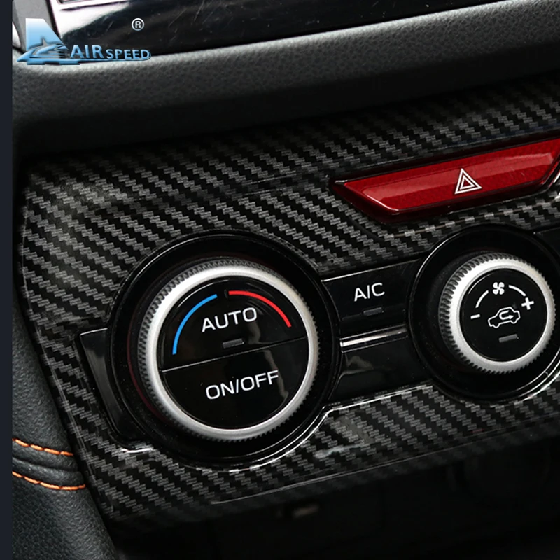 Airspeed Carbon Fiber Interior Car Door Window Lift Switch Center Console Side Air outlet conditioning panel Decor for Subaru XV (3)