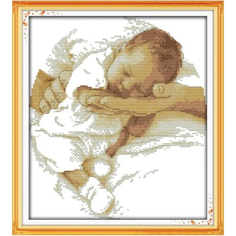

Cross Stitch Kits With The Written Pattern At Fabric Crafts Embroidery Dmc Embroidery Counted Cross Stitch Care Baby Home Decor