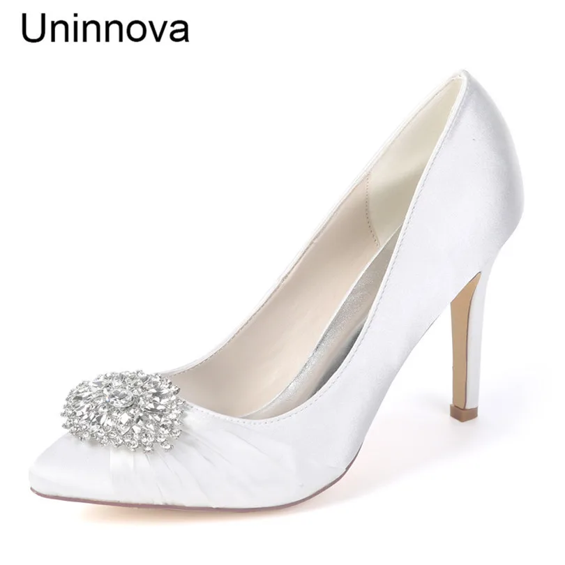 satin embellished heels