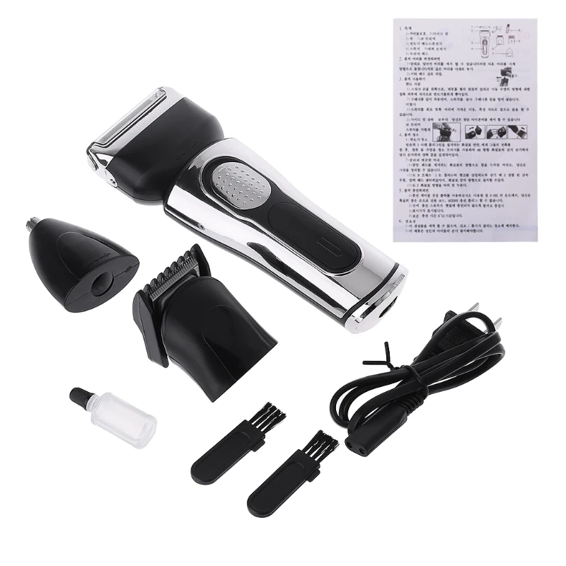 

3 In 1 Hair Beard Nose Ear Shaver Clipper Trimmer Comb Grooming Tool Kit US Plug
