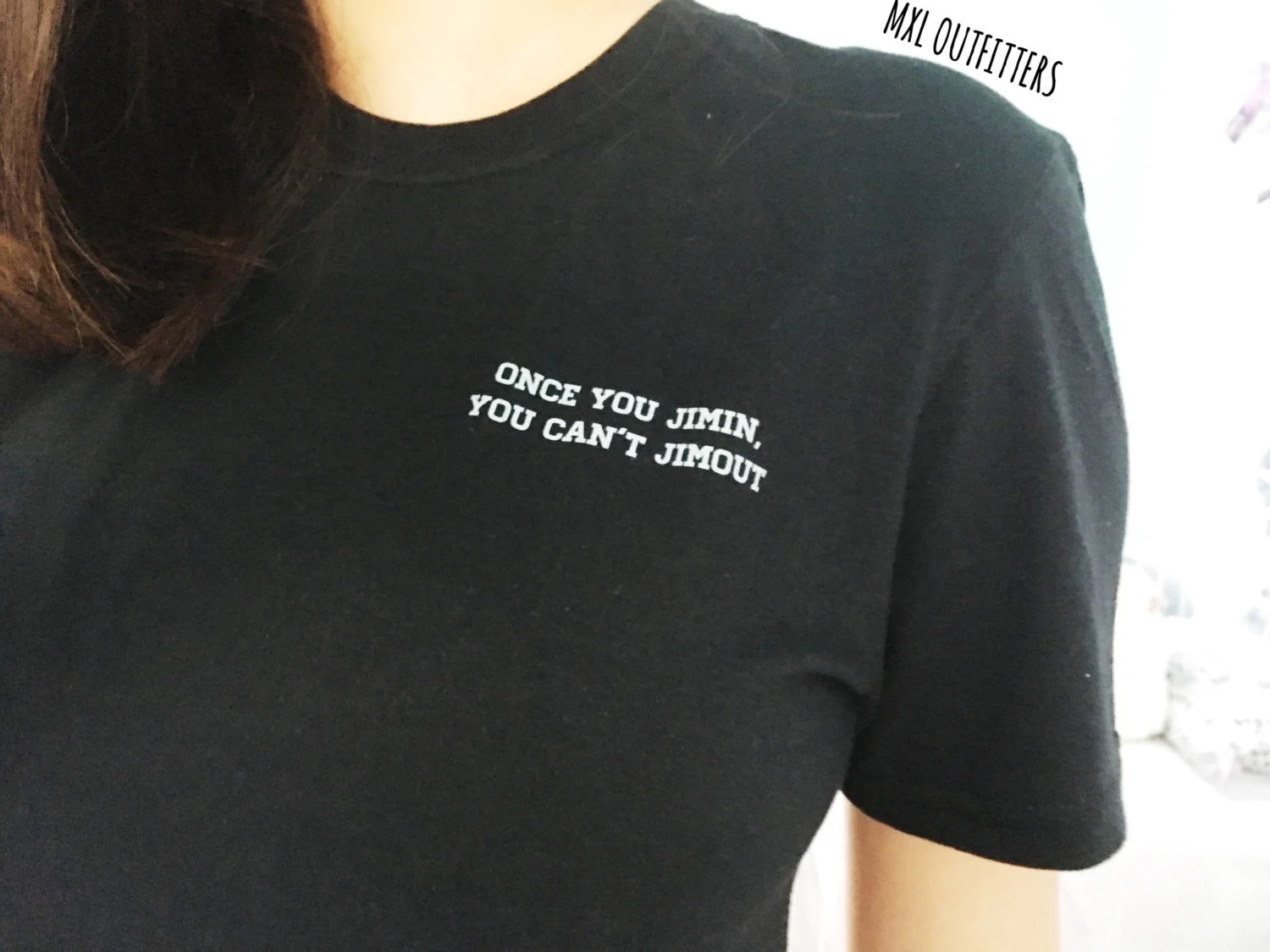 Летняя стильная модная футболка hahayule Once You Jimin You't Jimout BTS унисекс мода хип