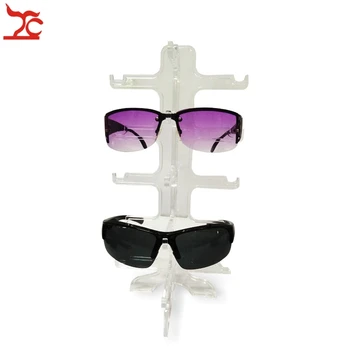 

Wholesale 100Pcs Portable 5 Pairs Acrylic Sunglasses Showing Rack Holder Clear 5 Layer Glasses Storage Display Frame Stand