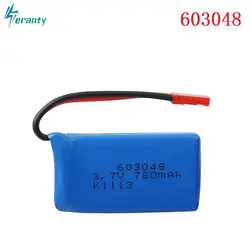 3.7 В 780 мАч 603048 25c lipo Батарея для WLtoys V686 V626 V636 X250 Q222 V686G Дистанционное управление самолета 3.7 В li-Po Батарея