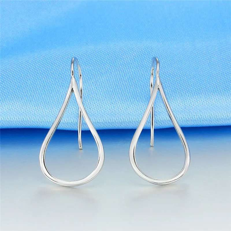 Jsmpfy joyas de плата 925 Серьги Новый Стильный 100% пробы серебро нерегулярные полый круг