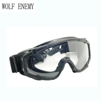 

Black Skiing Sports & Paintball Airsoft Glasses Anti Fog Ballistic Goggles for Helmet