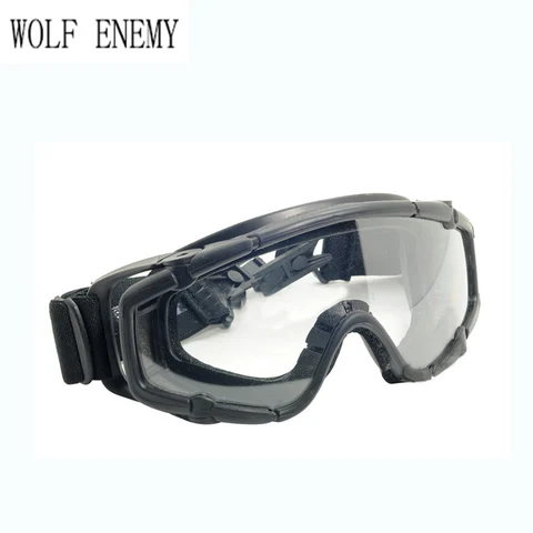 Esportes de Esqui Balísticos para Capacete Preto Paintball Airsoft Óculos Anti Nevoeiro &