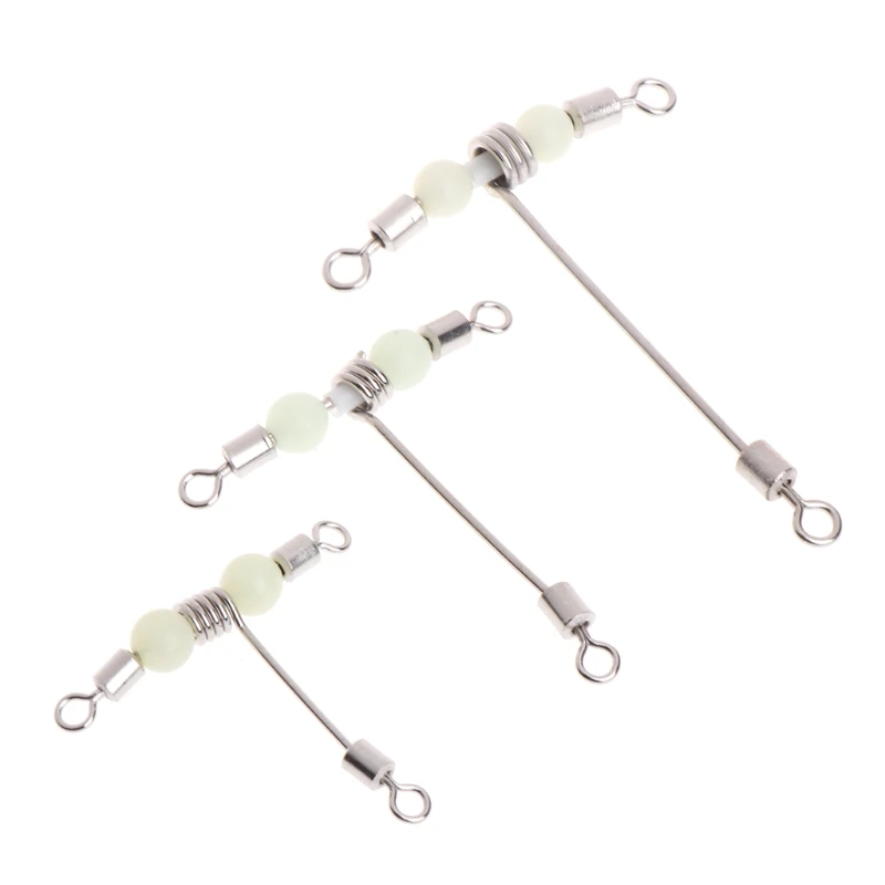 

Fishing Swivel Night Luminous Beads 3 Way T Shaped Rolling Connector Cross Line
