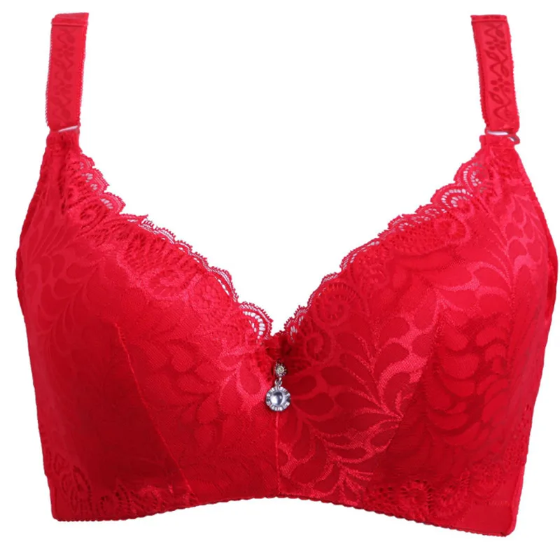 Best Selling Womens Close-fitting Underwear Plus Size C D E Cotton Bras Thin Cups Fashion Push Up Lace Bralette -2