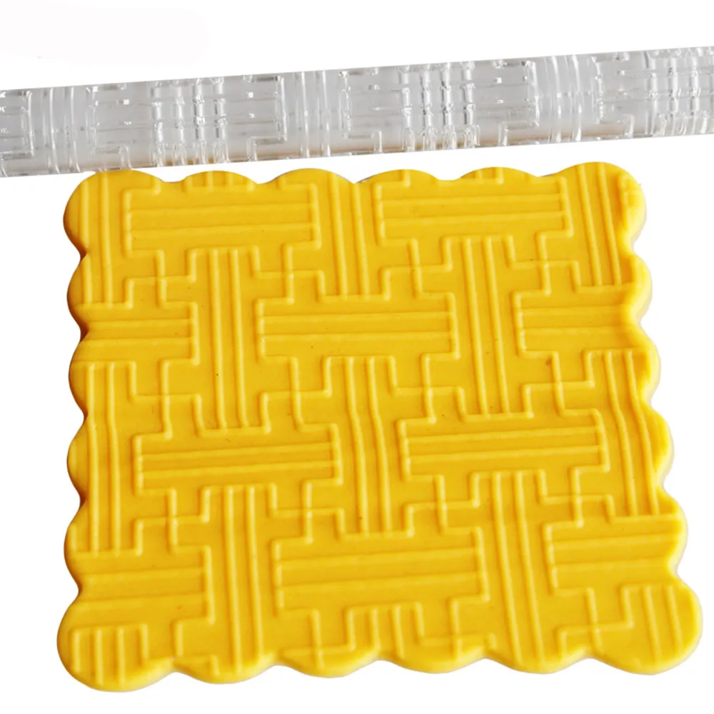 

Embossed Acrylic Rolling Pin Craft Cake Baking Decorating Tools Biscuits Noodles Cookies Fondant Cake Tools