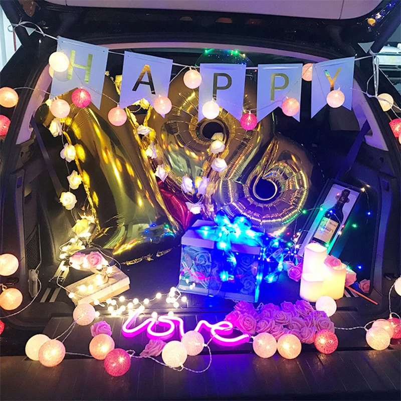 WENHSIN 3 м светодиодный светильник с хлопковым шаром, гирлянда для праздника, свадьбы, Рождества, вечеринки, спальни, сказочный светильник s, уличный светильник, гирлянда, украшение