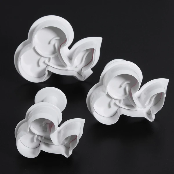 

3pcs/set Cherry Fondant Cake Mold Decorating Sugarcraft Mold Cookie Plunger Cutters Weeding Cake Decorating Tools