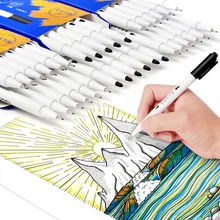 12 шт 0,5/1 мм черная маркерная ручка для рисования Pigma Micron игольчатая Ручка Карандаш Кисть для дизайна манга рисунок комикс товары для рукоделия