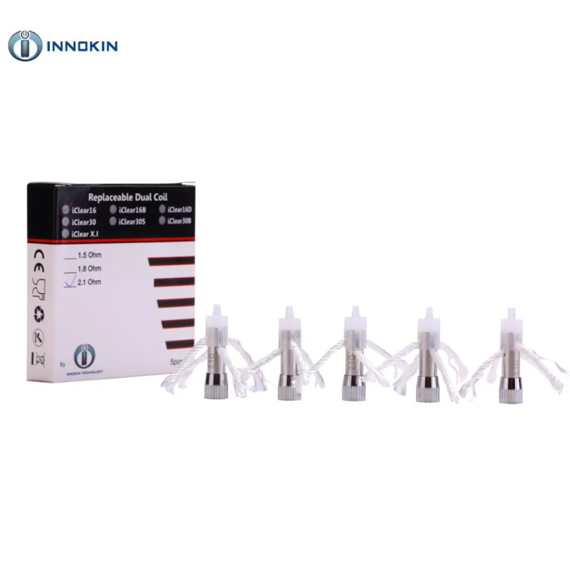 

5Pcs/lot Original Innokin iClear 16 Replacement Coil Heads 1.5/1.8/2.1ohm for iClear 16 Atomizer E Cigarette Vape Coil
