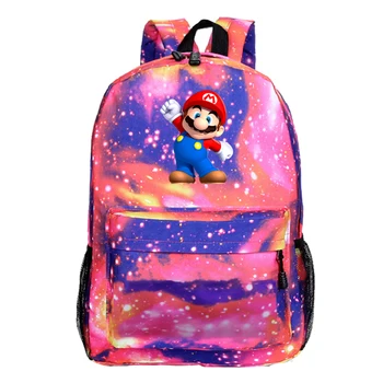 

Customize Logo Laptop Backpack Men Super Mario 32 Design Sac a Dos Travel Bag Nylon School Women Fashion Mochila Mujer Backbag