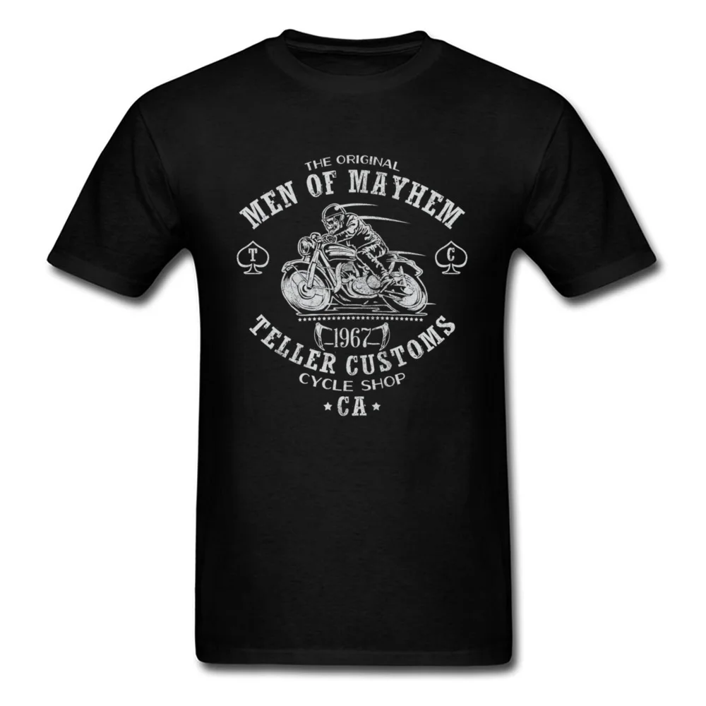 

Vintage Motorcycle Cycle T-Shirt Men Old Auto Motorbike Tshirt The Original Men Of Mayhem T Shirt Top Quality Tee Shirt