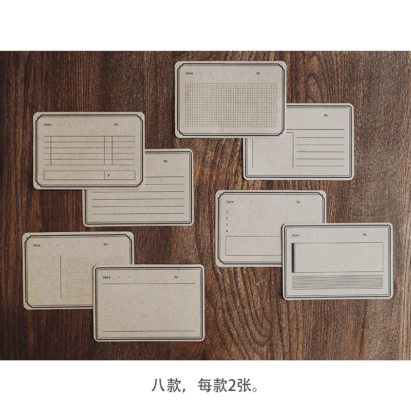 Kraft Paper Stickers 16PCS vintage writable label DIY scrapbooking album junk journal diary week happy planner decorate decorative labels stickers kraft paper stickers alphabet label stickers paper stickers adhesive stickers diy scrapbooking accessories