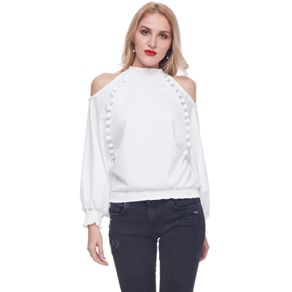 Kenancy New Women Chiffon Blouse With Bishop Sleeve And