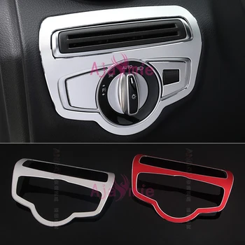 

Accessories For Mercedes Benz C Class GLC C260L GLC200 E200 Headlight Switch Cover Interior Moulding Trim Panel Car Styling