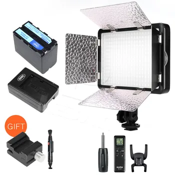 

Godox LED308C II 3300K-5600K LED Video Light Lamp + Remote for DV Camcorder Camera+NP770 4400Ahm Battery & Charger Free Shipping