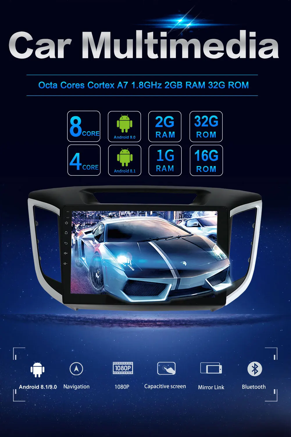 Best android 9.0 2 din car dvd gps player For Hyundai IX25 Creta Car gps navigation radio Multimedia Player tape recorder 4G+64G 33 Best android 9.0 2 din car dvd gps player For Hyundai IX25 Creta Car gps navigation radio Multimedia Player tape recorder 4G+64G 33