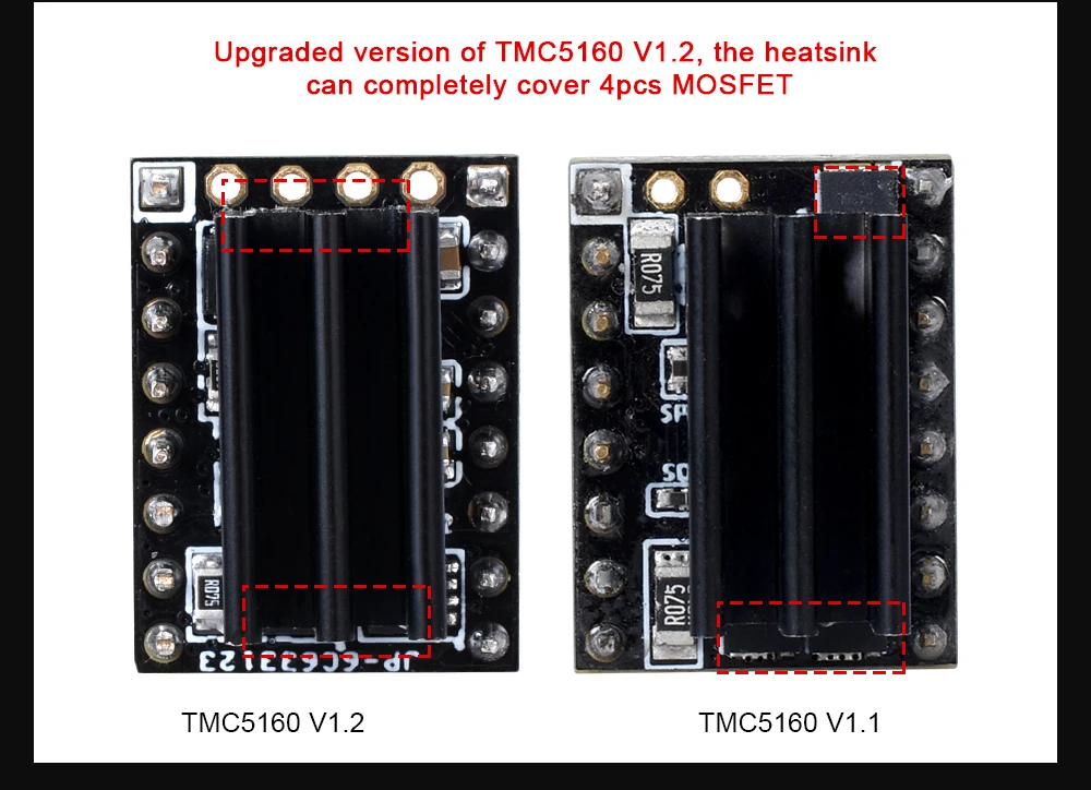 BIGTREETECH TMC5160 V1.2 шаговый двигатель драйвер StepStick SPI для 3d принтера платы SKR V1.3 PRO VS TMC2130 SPI TMC2100 Ender 3 MKS