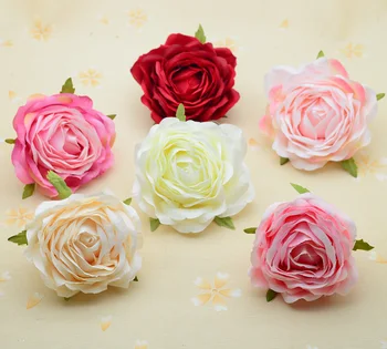 

10pcs artificial flowers christmas wreath decor for home wedding car accessories ornamental flowerpot diy gifts vase silk rose