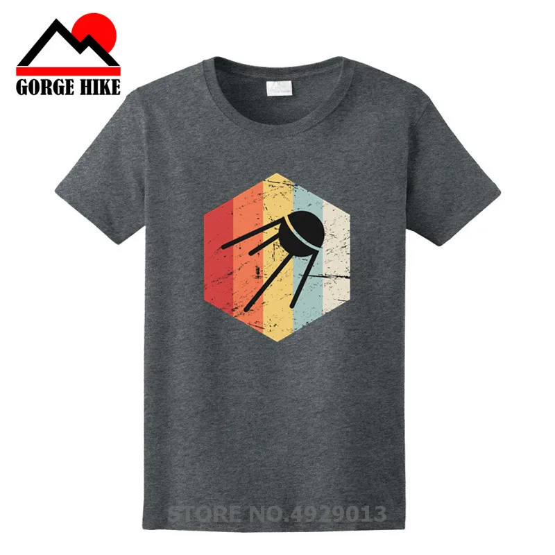 Maglietta Da Uomo Retrò Sputnik Icon Cccp Russia Hero Unione Sovietica Urss Era Space Interkosmos Boctok Rocket Buran Space Shuttletee