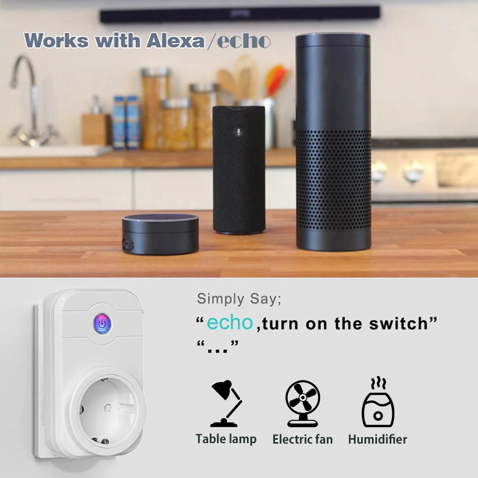 Умная розетка NTON POWER с поддержкой Wi Fi и таймером|wifi smart power|eu plugpower socket eu |