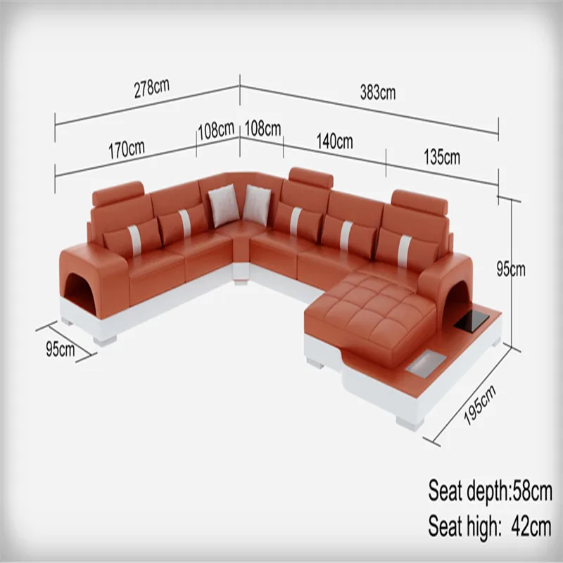 0413-G8015 мебель для дома с хорошей ценой современный кожаный диван для гостиной