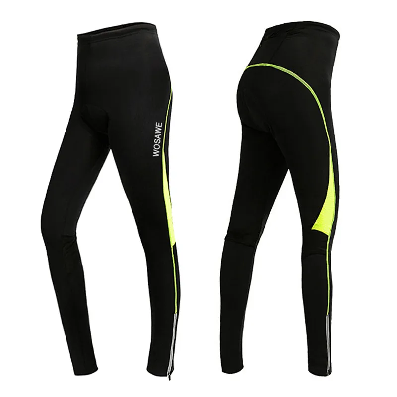 

WOSAWE Cycling Pants Sportswear Women's Bike Trousers Bicycle Riding Clothing Padded Spring Female Pants Green Red