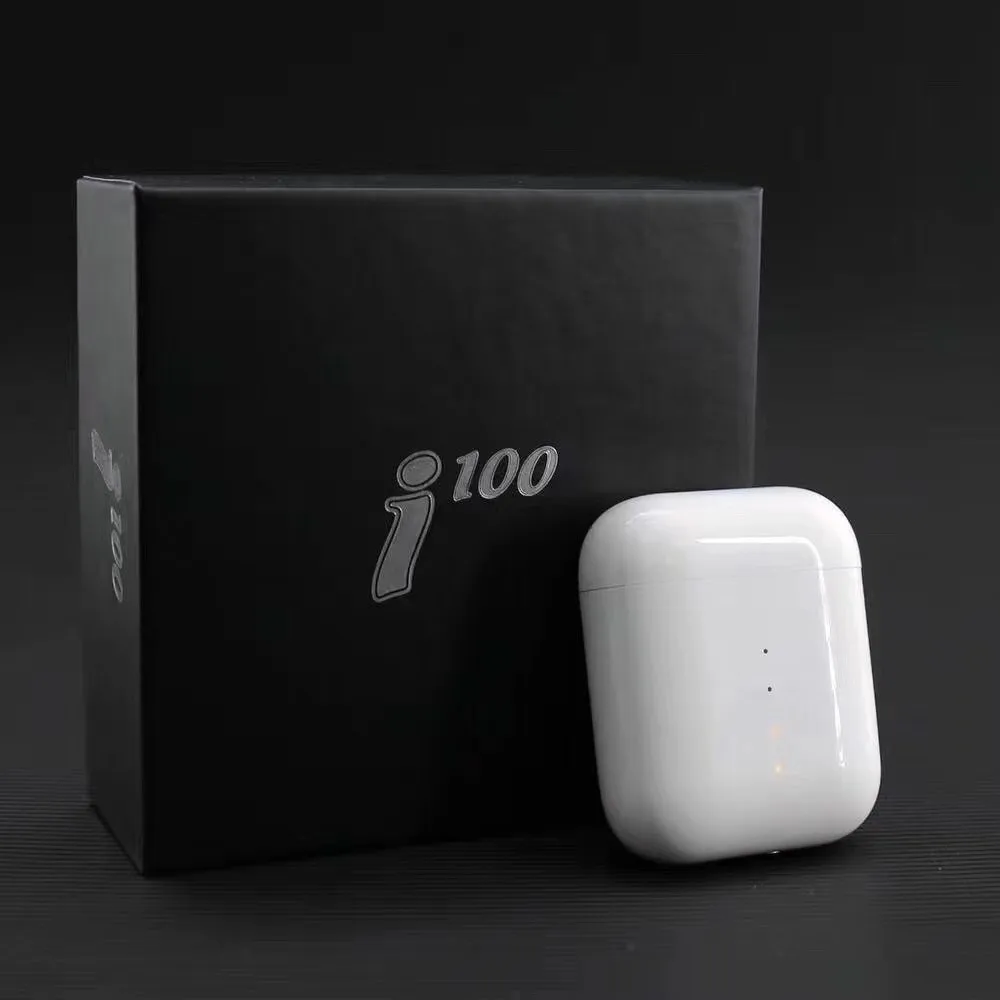 

i100 TWS Wireless Bluetooth 5.0 Earphone wireless charging Headset pop up earbuds For iPhone Xiaomi pk H1 W1 chip 2019 newest