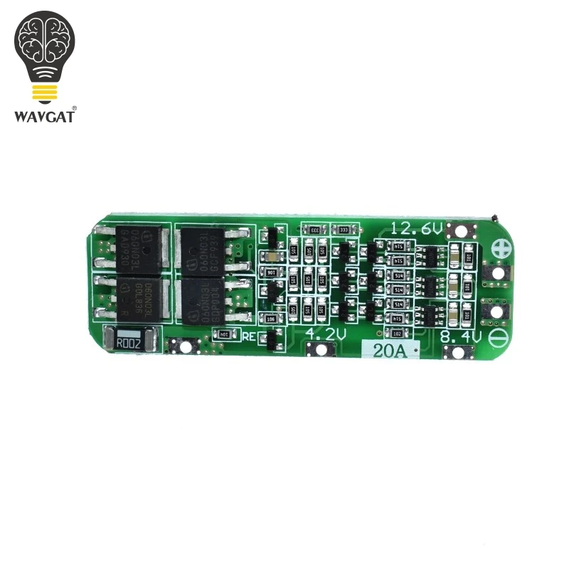 WAVGAT 3S 20A 18650 литий ионная литиевая батарея зарядное устройство PCB плата защиты BMS