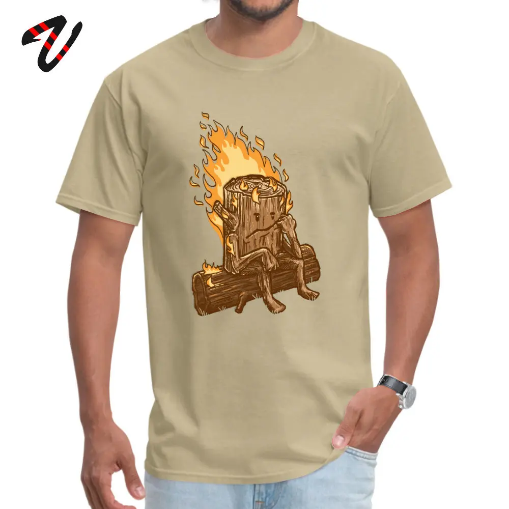 Bad Day Log Crewneck Top T-shirts Summer Fall Tees Short Sleeve On Sale 100% Cotton Design Sweatshirts Custom Men Bad Day Log 6960 beige