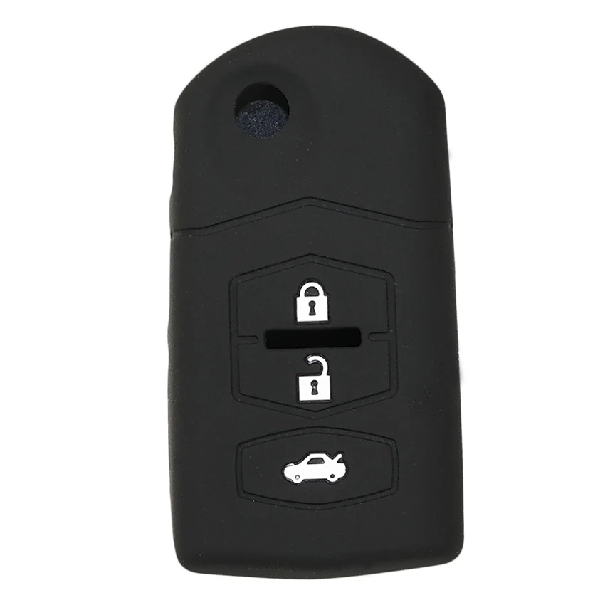 3 кнопки Мягкие силиконовые ключа автомобиля чехол для Mazda 2 3 5 6 8 Atenza CX5 RX8 CX7 CX-7 CX9 CX-9 MX5 MX-5 RX брелоки протектор