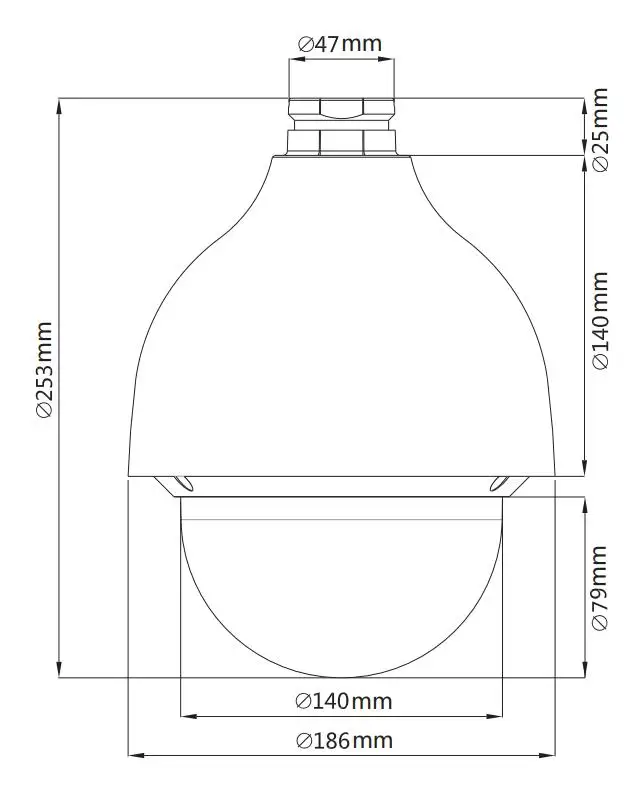 Dahua IP камера 2MP SD50225U-HNI 4,8 мм~ 120 мм 25x Starlight PTZ сетевая камера с поддержкой PoE+ камера безопасности