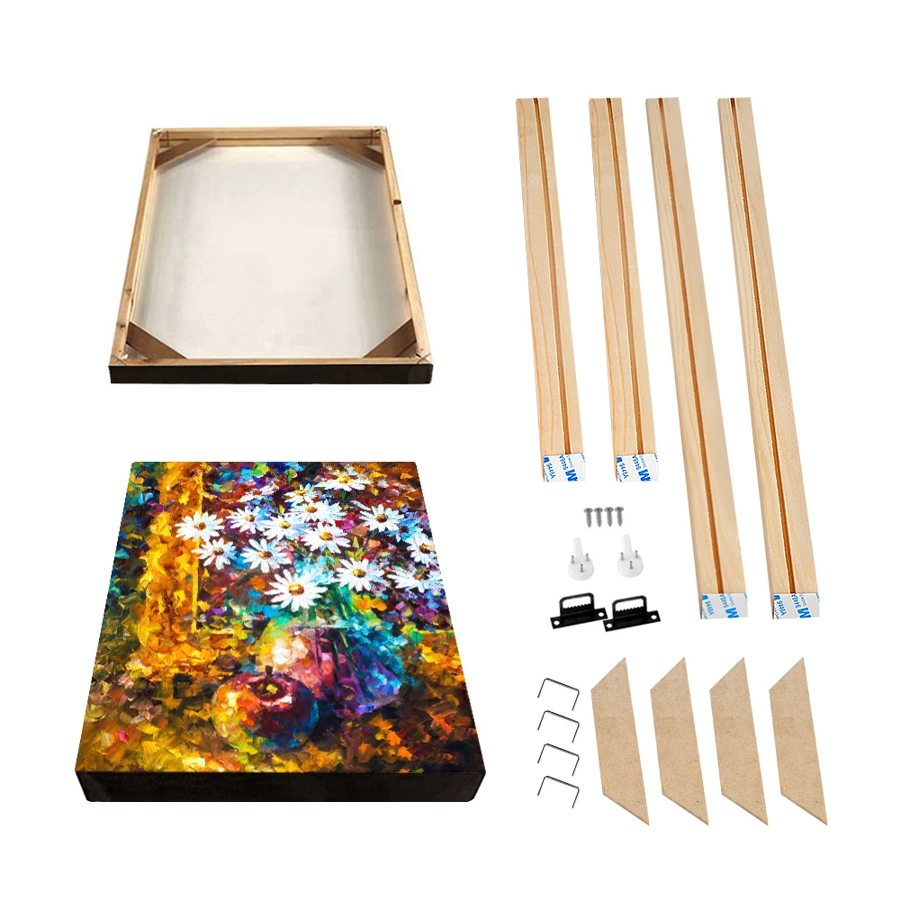 

Cadre Photo Murale Wood DIY Painting Frame For Canvas Oil Painting Poster Photo Stretch On Frame Longlife Wood Batten Frame Sets