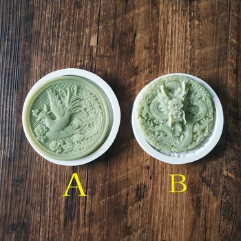 

New Chinese style dragon and phoenix silicone mold Bread cake decorating tool