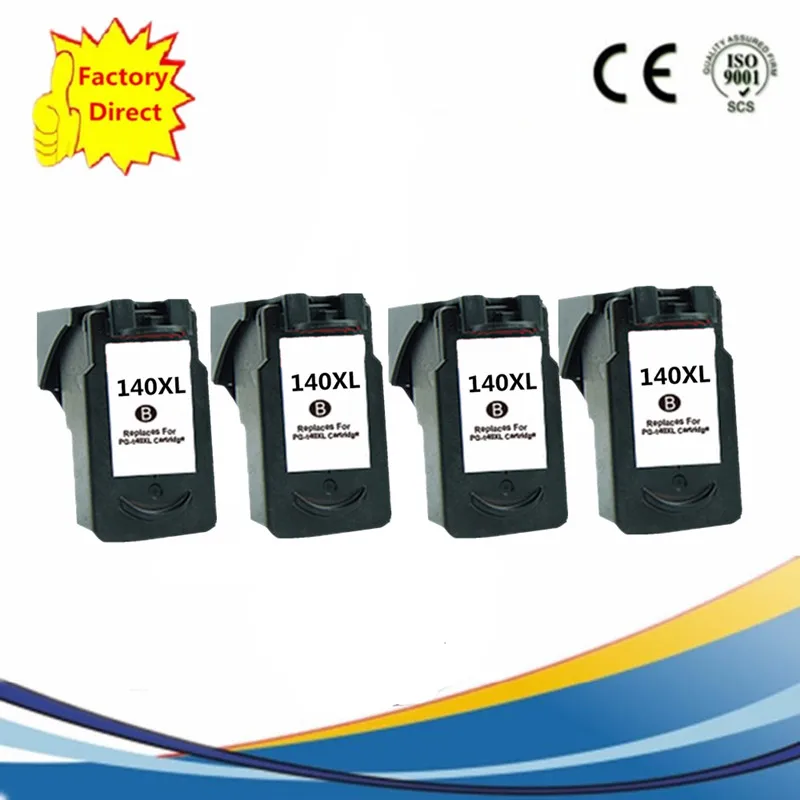 4BK PG-140XL PG140XL PG 140XL 140 PG-140 PG140 чернильный картридж для принтера Canon Pixma MG 2580 2400 2500 IP 2880 струйный принтер - Цвет: 4BK