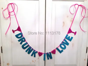 

cheap Drunk In Love Glitter Banner / Bachelorette Party Decoration / Girls Night Decoration / Photo Prop garland