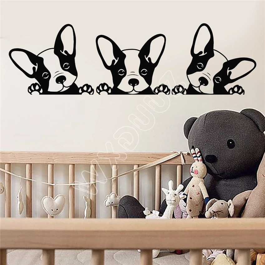 WXDUUZ Vinyl Wall Decal Puppies Pets French Bulldog Animals Stickers kitchen living room Vinyl Wall Sticker Home Decor B590 WXDUUZ Vinyl Wall Decal Puppies Pets French Bulldog Animals Stickers kitchen living room Vinyl Wall Sticker Home Decor B590