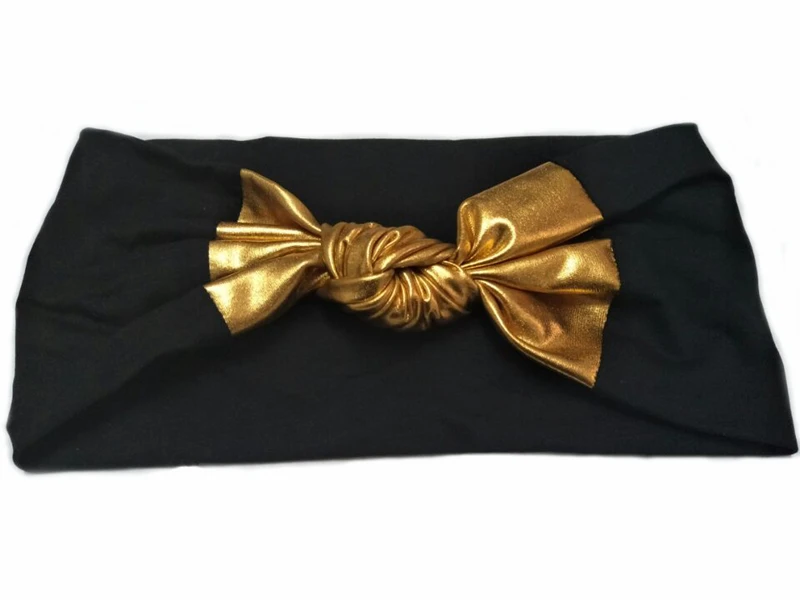 

J17345 2017 new trendy cotton block metallic yoga headband metallic headband and snake print knot headband Custom color headband