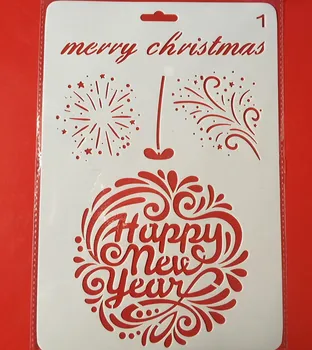 

2019 A4 Ball Merry Christmas DIY Craft Layering Stencils Wall Paint Scrapbook Stamp Embossing Album Decorative Card Template