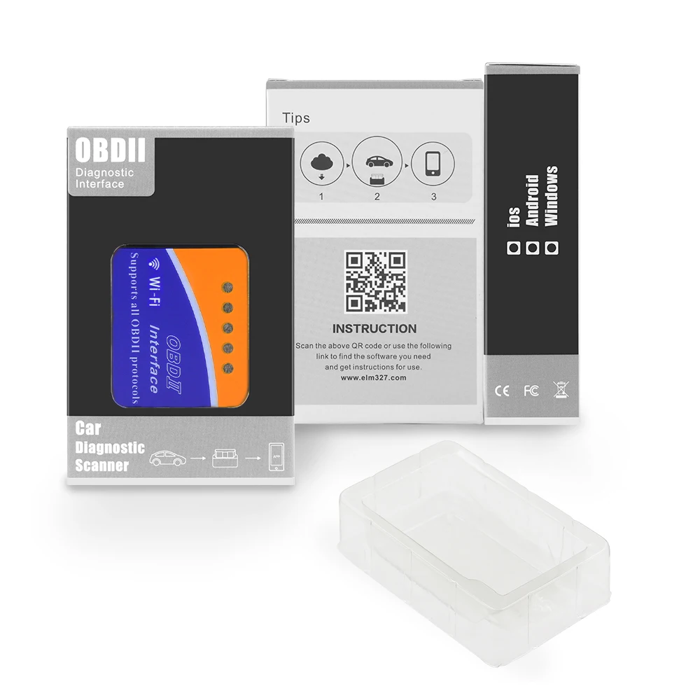 ELM 327 V1.5 с PIC18F25K80 OBD2 wifi сканер для IOS/Android ELM327 V1.5 Wi-Fi OBD OBD2 автомобильный диагностический автоматический инструмент считыватель кода